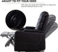 Black Leather Recliner with USB & Cup Holders