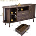 60" Sideboard Buffet Cabinet, Walnut Buffet Sideboard Storage Cabinet, Sliding Door & Adjustable Shelf, Mid-Century Modern Accent Coffee Bar Console Table for Kitchen, Entryway/Living Room/Dining Room