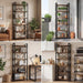 Six Tier Ladder Bookshelf Industrial Style Display