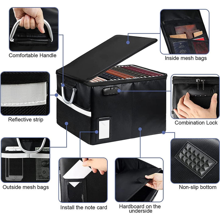 Portable Fireproof Document Storage Box