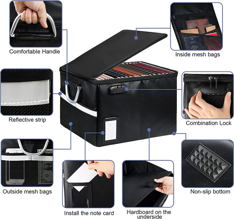 Portable Fireproof Document Storage Box