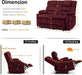 57" Power Loveseat Recliner, Electric Reclining Loveseat Sofa with Heat and Vibration, Cupholders, USB Charge Ports for Living Room 6314 (Burgundy, Loveseat)