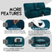 Ultimate Decor Reclining Love Seat with Middle Console Slipcover, 8-Piece Velvet Stretch Loveseat Reclining Sofa Covers, 2 Seat Love Seat Recliner Cover, Thick, Soft, Washable, (Deep Teal)