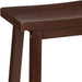 Solid Wood Saddle-Seat Kitchen Counter-Height Stool, 24-Inch Height, Walnut Finish - Set of 2