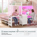 Twin Over Full IndustrialSteel Bunk Bed BrilliantWhite