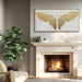 White and Gold Wall Decor Framed Modern Abstract Wall Art Bird Canvas Prints Paintings Neutral Wall Art for Bedroom Office Kitchen 20"X 40"