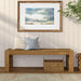 Camden, Farmhouse Dining Bench, 58", Solid Wood Dining Bench, Rustic Bench for Dining Table and Kitchen, Natural Wood Grain, Rustic Honey
