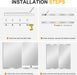 Home Gym Mirror for Wall, 50"X25"X2Pcs, Workout Mirrors for Home Gym