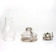 Clear Glass Oil Lamp, with #2 Burner and 7/8 Inch Wick for Accent Lighting or Centerpiece Table Decor