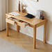 Solid Wood Desk with Drawer (Wood Color, 47.2Inch)