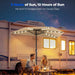 9FT Half Patio Umbrella with Solar LED Lights for Outdoor, Waterproof Half Umbrella for Small Spaces, Balcony, Deck(Beige)