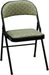 4 Pack Padded Folding Chairs, Cushioned Zuni Fabric Foldable Chair, Black Lace