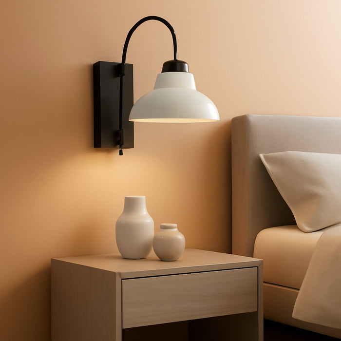 Asher Hamilton Hawthorne Outdoor Wall Lamp | White Finish | 11X11 Inch Exterior Wall Sconce | Wet Rated | E26 Bulb Compatible | Metal Construction for Porch, Patio, Garage (White, 11-Inch)
