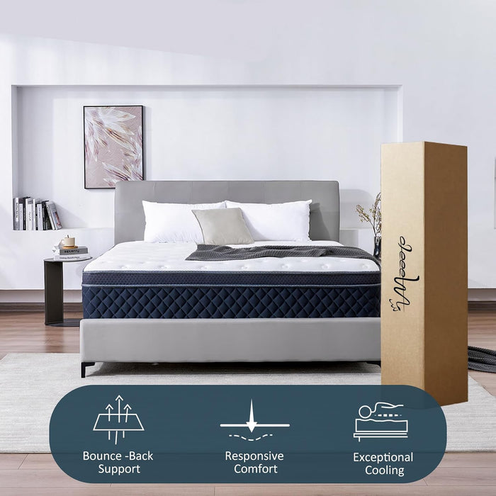 Full Size Mattress，12 Inch Hybrid Full Mattress in a Box