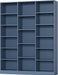 Blue Triple Wide Freestanding Bookshelf 74Inch Tall