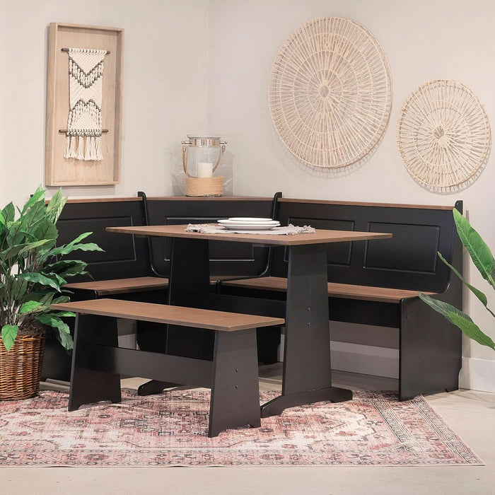 Black and Pecan Breakfast Dining Set Ardmore Nook