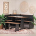 Black and Pecan Breakfast Dining Set Ardmore Nook