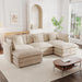 Modular Sectional Sofa Light Coffee Deluxe Configuration
