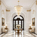 40-Inch Large Crystal Chandeliers 7-Tier Modern Gold K9 Crystal Chandelier,20-Light Luxury round Crystal Chandelier for High Ceiling Entryway Staircase Living Room Foyer