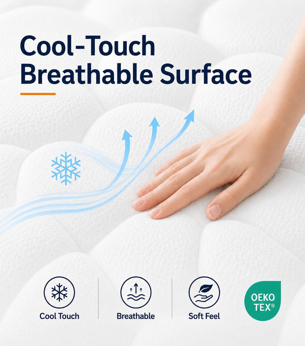Full XL Mattress, 14 Inch Hybrid Full Mattress in a Box with Cooling Gel Memory Foam & Pocket Springs, Medium Firm for Pressure Relief, Motion Isolation, Back Neck Pain Relief, 54X80 Mattress