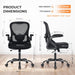 Ergonomic Home Office Chair, Mesh Computer Desk Chair, Black