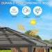 10X12 Ft Gazebo, Hardtop Outdoor Canopy Aluminum Frame Permanent Gazebo with Netting and Curtains, Polycarbonate Garden Tent for Patio, Lawn, Backyard, Deck (10 Ft X12 Ft)
