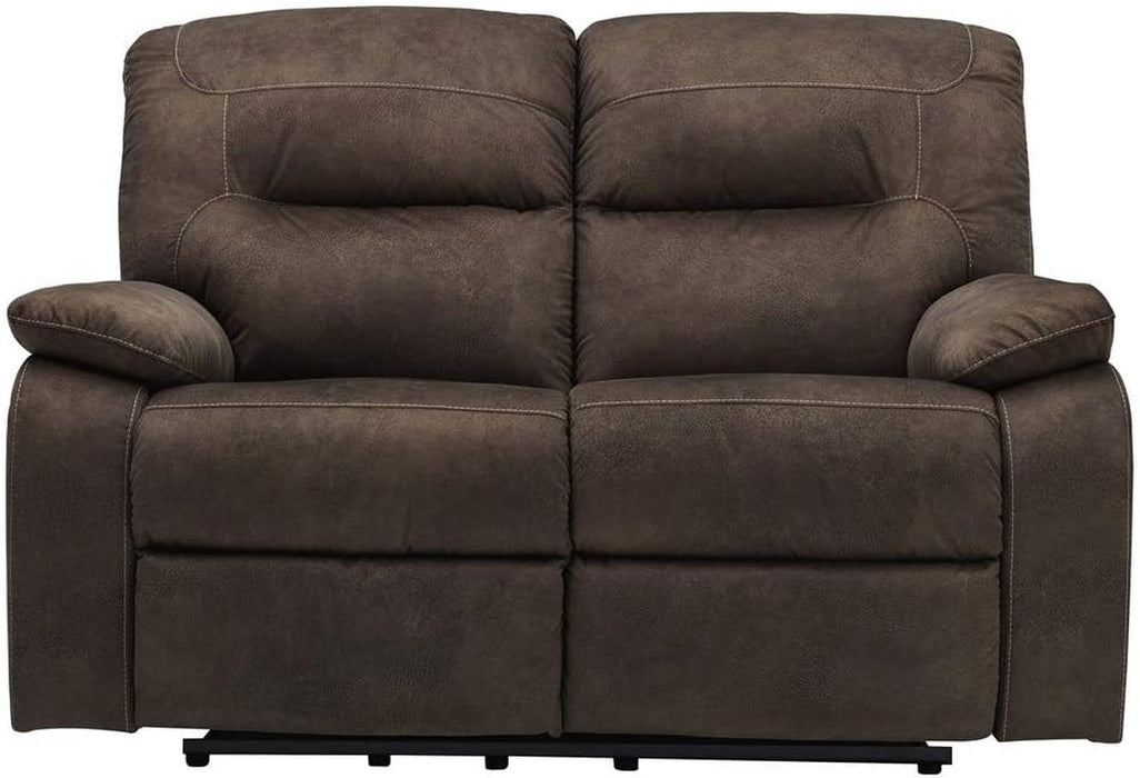 Faux Leather Recliner Loveseat - Brown