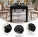 78.7" Large Dining Table for 6 8, Solid Wood Rustic Kitchen Table, Modern Farmhouse Rectangular Dining Desk for Kitchen, Living Room, Black