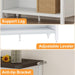 Three Tier TwoTone SolidWood Bookshelf WhiteOak Storage