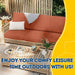 Outdoor Deep Seat Cushions, Foam Pillow, Waterproof, Fade-Resistant Patio Furniture Replacement Cushions, 24" X 24" X 5", Set of 4, Rust