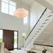 Drum Chandelier 25Inch GoldFinish Dining Room Luminaire