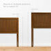 King Modern Rubberwood and MDF Headboard in Walnut