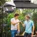 8'X 5' Grill Gazebo Shelter, Double Tier Outdoor BBQ Gazebo Canopy with LED Light(Gray)