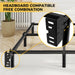 Full Bed Frame with LED Lights, 7 Inch Heavy Duty Metal Base for Box Spring