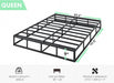 9 Inch High Profile Box Spring, Sturdy Metal Frame Mattress Foundation, Easy Assembly, Quiet & Noise-Free, Queen Size