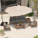 3-Piece HDPE Outdoor Patio Furniture Conversation Set