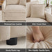 Modular Sectional Sofa 111.5Inch Movable Ottoman Chenille