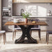 55 Inches Engineered Farmhouse Dining Table EbonyTone
