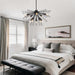 Black 33 Inch Sputnik Chandelier Contemporary Dining