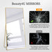 71" X 32" Large Full Length Mirror with Stand, Gold Wall Mounting Full Body Mirror, Metal Frame Full-Length Tempered Mirror for Living Room, Bedroom