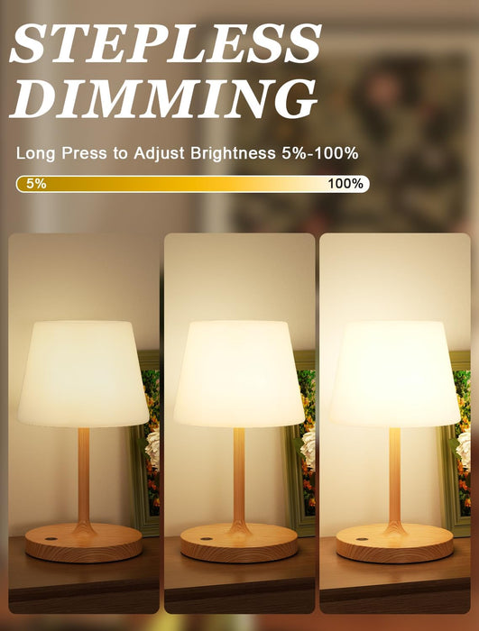 Cordless Shower Lamp Waterproof, Cordless Lamp with 4000Mah Battery, Rechargeable Table Lamp, Touch Dimmable Desk Light for Outdoor, Kitchen, Bathroom, Camping, Patio, IP54
