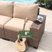 7 Piece Patio Furniture Set with Wide Armrests & 44” Fire Pit Table Wicker Rattan Outdoor Sectional Sofa Set with Coffee Table and Thickened Cushions, Brown/Beige(Waterproof Cover Included)