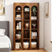 5-Tier Farmhouse Arched Bookshelf, 70.87-Inch Mid Century Modern Arched Bookcase with Open Shelves, Tall Book Shelf Vintage Display Storage Shelving Unit for Home Office, Rustic Brown