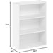 Pasir 3-Tier Open Shelf Bookcase, Plain White