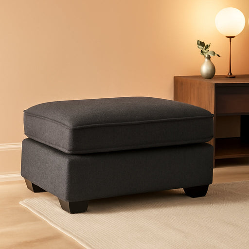 Altari Modern Rectangular Accent Ottoman, Dark Gray