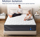 Queen Hybrid Mattress, 12 Inch, Medium-Firm, Motion Isolation