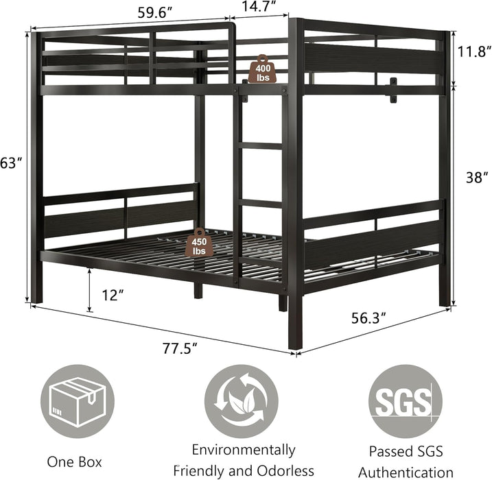 Full Over Full IndustrialGradeMetal Bunk Bed Ladder