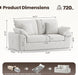 Beige TwoSeater Sofa For Compact Modern LivingRoom