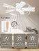 52 Inch Ceiling Fans with Lights，Flush Mount Ceiling Fan with Remote/App Control, 3CCT Dimmable, Double-Sided Blades, Reversible Motor, Low Profile Ceiling Fans for Living Room Bedroom（White）