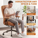 Office Desk Chair, Ergonomic Executive Leather Computer Swivel Chair, Brown